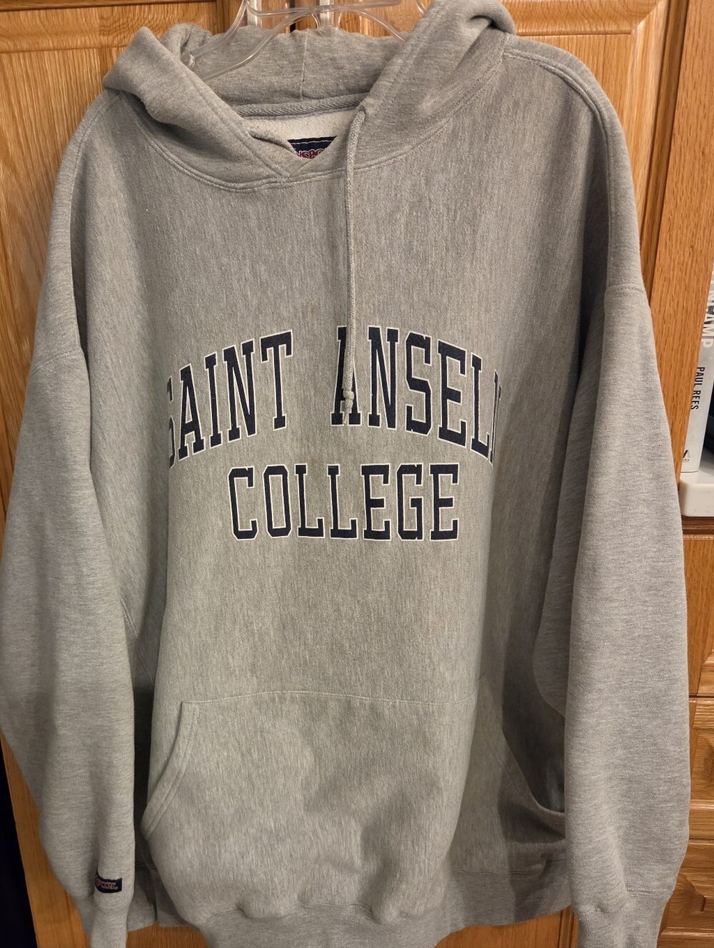 Jansport Gray St. Anselm Hooded Sweatshirt. XXL